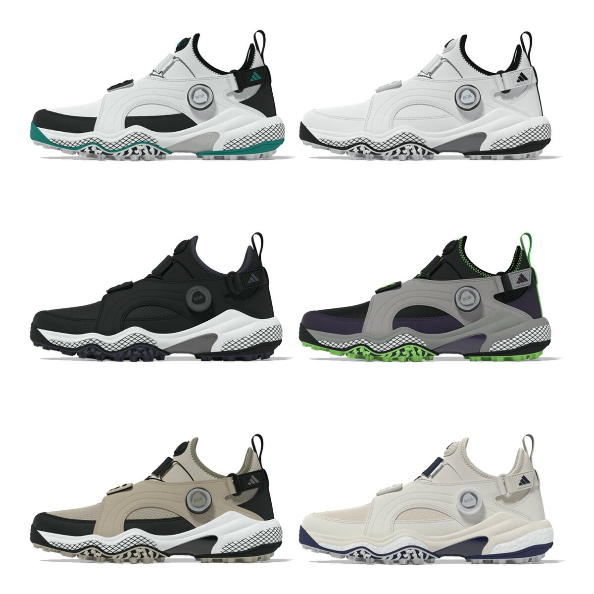 アディダス ゴルフ ゴルフシューズ コードカオス 25 ミッド ボア スパイクレスシューズ NQX22 JP5187/JP5185/JP5186/JQ7717/JR8239/JQ7718 2E相当 2025年秋冬モデル adidas golf 靴 ダイヤル式 CODECHAOS 25 MID BOA 小さいサイズ 女性用 23.0cm ホワイト/Cブラック…(JP5187)