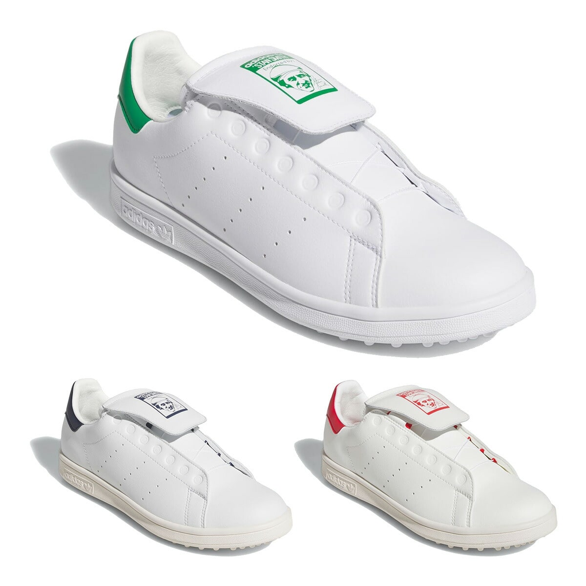 アディダス ゴルフ ゴルフシューズ スタンスミス ボア ゴルフ スパイクレスシューズ NQX25 JP5192/JP5193/JP5194 adidas golf Stan Smith Boa Golf オリジナルスゴルフ ダイヤル式 2025年モデル 2E相当 メンズ レディース ユニセックス 小さいサイズ 22.5cm Cホワイト/…/グリーン(JP5192)