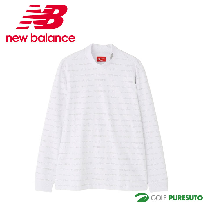 ニューバランス ゴルフ ロゴラッピングペーパー柄 長袖 モックネック プルオーバー 012-5267004 ゴルフウェア トップス 2025年秋冬モデル Newbalance GOLF