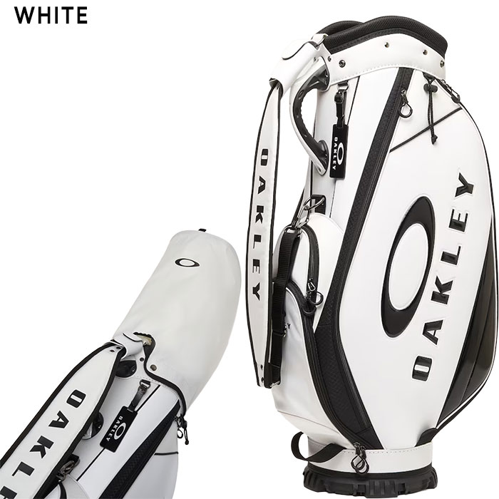 オークリー ゴルフ 9.5型 Skull Golf Bag 18.0 カートキャディバッグ FOS901967 カートタイプ ゴルフバッグ ネームプレート刻印無料! 2025年春夏モデル OAKLEY GOLF - BLACK/GREY