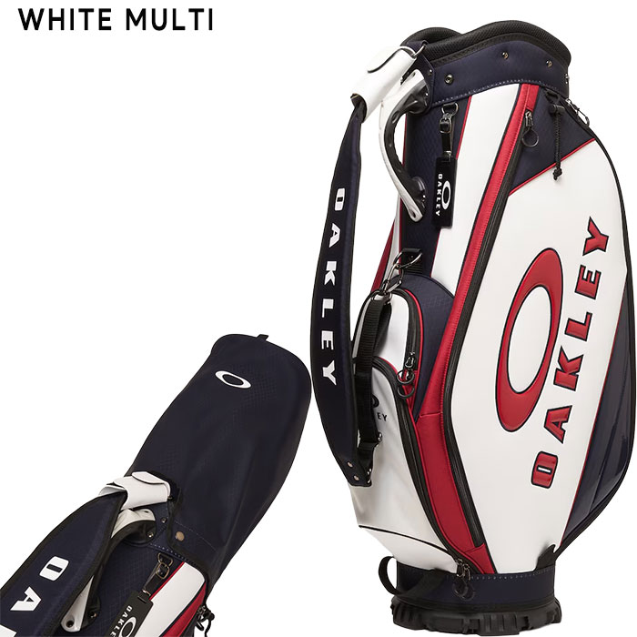 オークリー ゴルフ 9.5型 Skull Golf Bag 18.0 カートキャディバッグ FOS901967 カートタイプ ゴルフバッグ ネームプレート刻印無料! 2025年春夏モデル OAKLEY GOLF - BLACK/GREY
