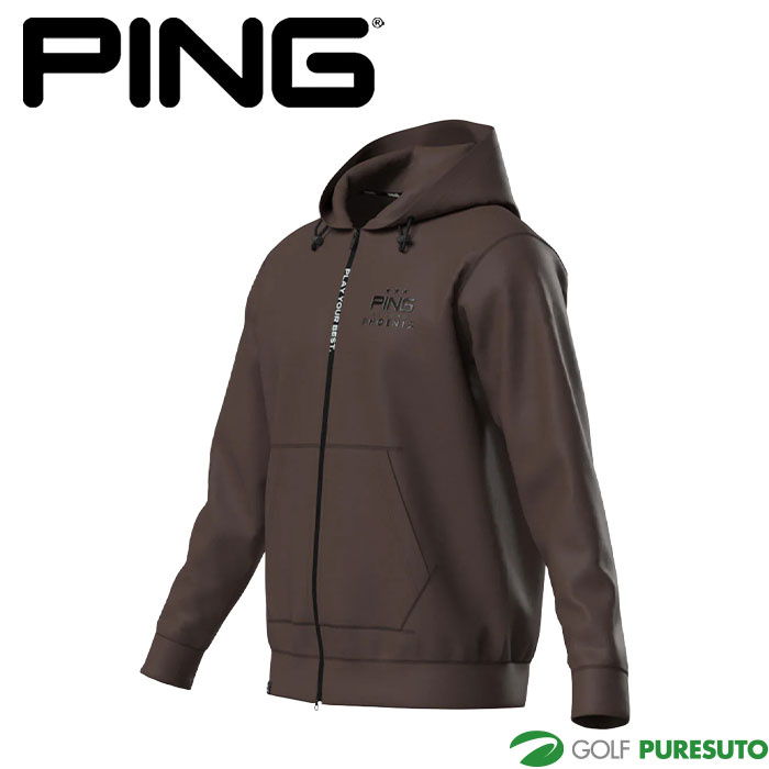 ピン ゴルフ ダンボールニット フルジップ スウェット フーディ 621-5262001 ゴルフウェア トップス 2025年秋冬モデル PING GOLF