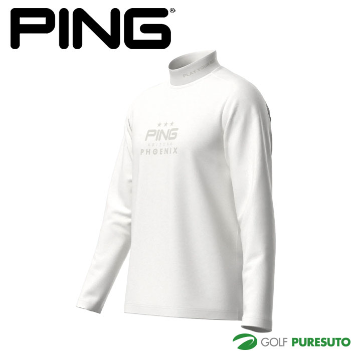 ピン ゴルフ サーモソーラ― バックカノコ 長袖 ハイネック カットソー 621-5266902 ゴルフウェア トップス メンズ 2025年秋冬モデル PING GOLF
