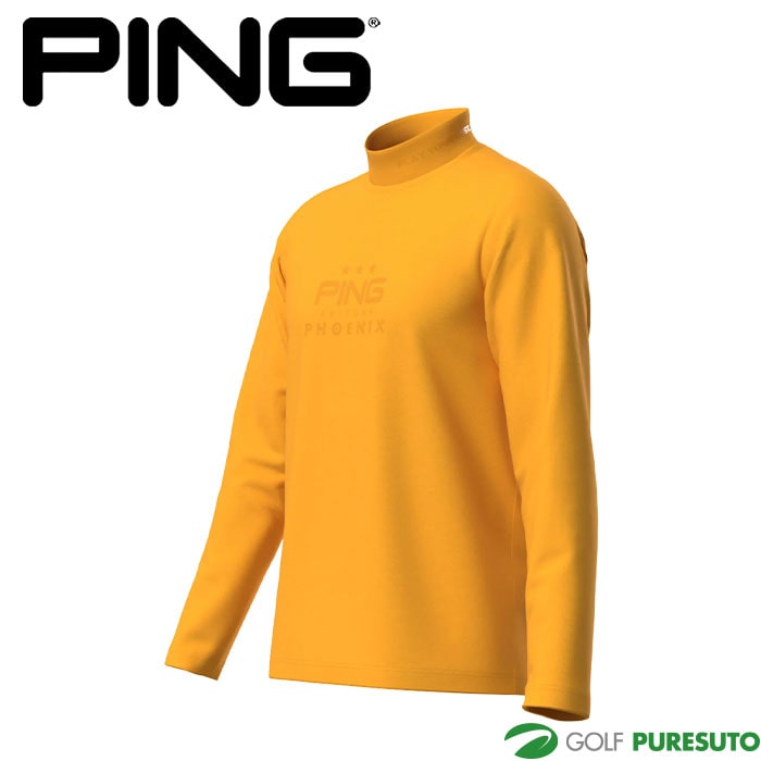 ピン ゴルフ サーモソーラ― バックカノコ 長袖 ハイネック カットソー 621-5266902 ゴルフウェア トップス メンズ 2025年秋冬モデル PING GOLF