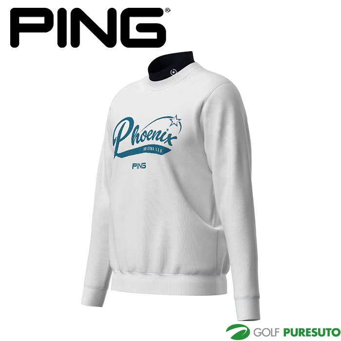 ピン ゴルフ デニムライク ジャガードニット／カノコ レイヤードツイン ニット 621-5270900 ゴルフウェア トップス 2025年秋冬モデル PING GOLF