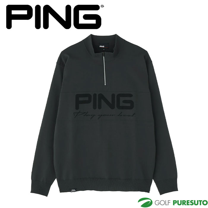 ピン ゴルフ ハーフジップ ハイネック ジャガードニット 621-5275900 ゴルフウェア トップス 2025年秋冬モデル PING GOLF