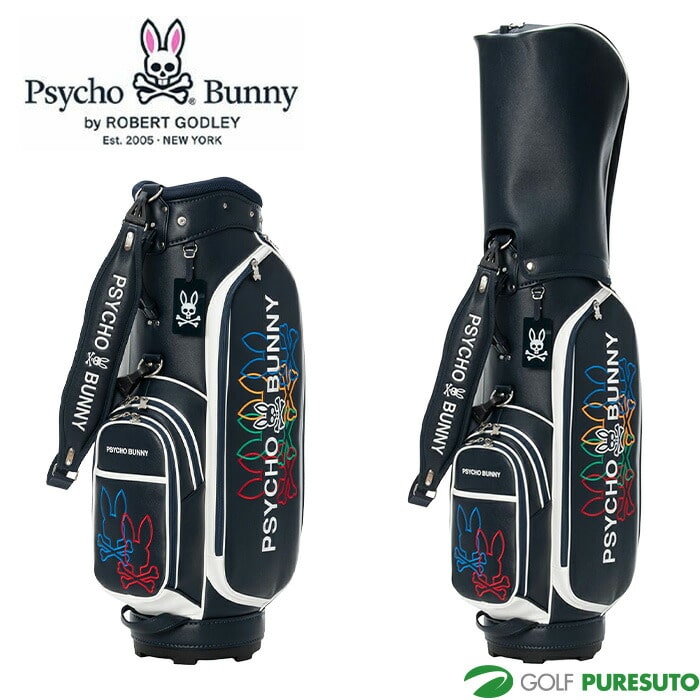 サイコバニー ゴルフ 9.0型 LOGOART カート キャディバッグ PBMG6AC5 ゴルフバッグ カートタイプ  2026年モデル PsychoBunny GOLF