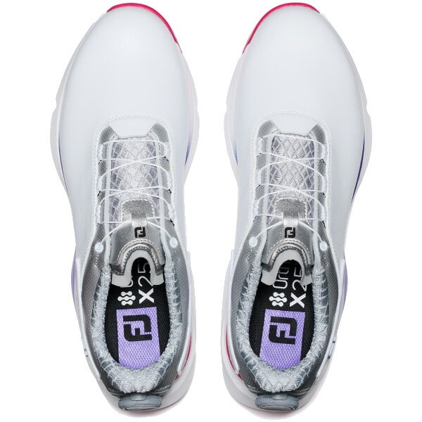 【レディース】フットジョイ ゴルフシューズ FJ プロエスエルエックス ボア スパイクレスシューズ メンズ 98216/98217 ダイヤル式 2024年春夏モデル FOOTJOY Pro SLX BOA BOAシステム搭載 3E相当 女性用 おしゃれ 23.0cm ホワイト/パープル(98216)