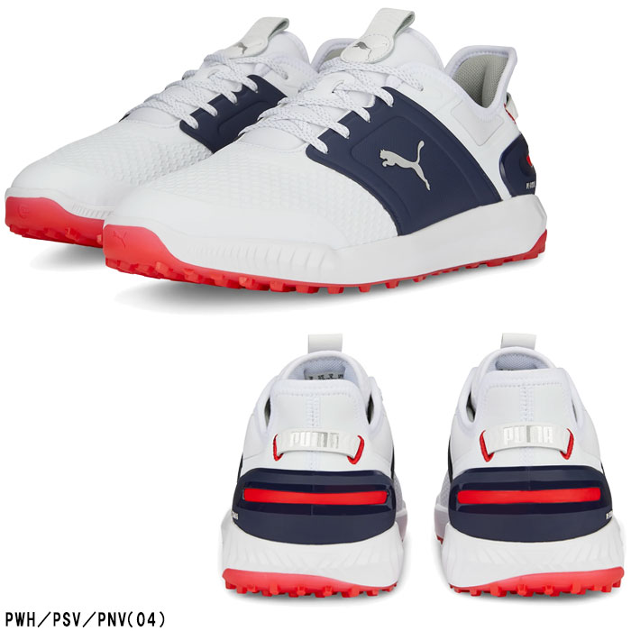 プーマ ゴルフシューズ イグナイト エレベート ラバーソール スパイクレス シューズ 376077 3E相当 25.0cm PWH/PSV(01)