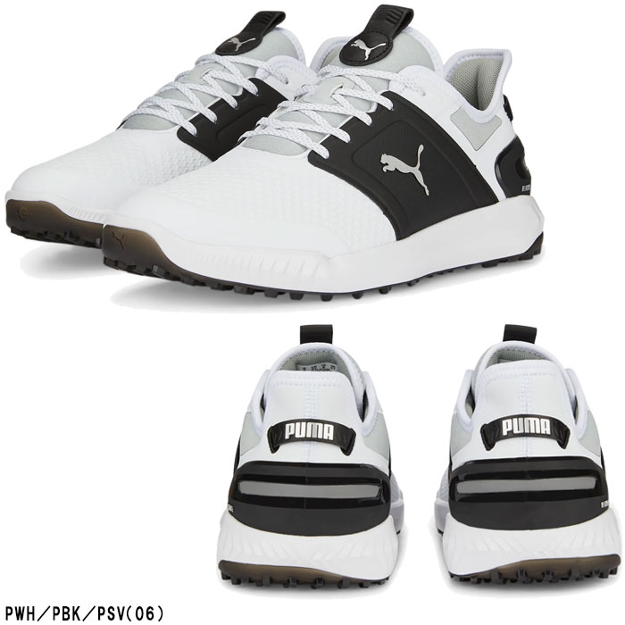 プーマ ゴルフシューズ イグナイト エレベート ラバーソール スパイクレス シューズ 376077 3E相当 25.0cm PWH/PSV(01)