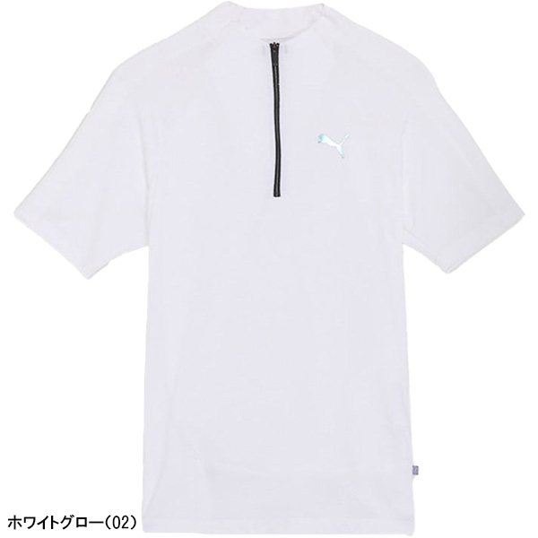 プーマ ゴルフ 半袖 モックネックシャツ PF テック ライン クォータージップ 3D メンズ 633309 トップス ゴルフウェア 春夏モデル PUMA GOLF