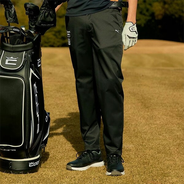 プーマ ゴルフ ロングパンツ PUMA×FFTK アスリート パンツ メンズ 633665 ボトムス ゴルフウェア 春夏モデル PUMA GOLF FFTK ORANGE COLLECTION アスリートライン Mサイズ プーマブラック(01)