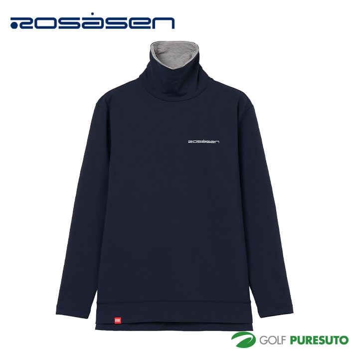 ロサーセン ゴルフ 長袖 ストレッチ 防風 ハイネック プルオーバー 044-24012 ゴルフウェア トップス 2025年秋冬モデル Rosasen GOLF