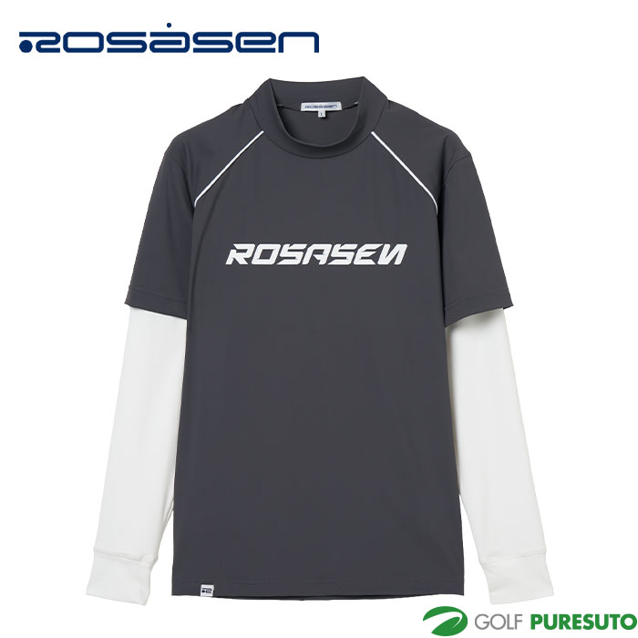 ロサーセン ゴルフ A-Line 冷感UV パイピング モックネック 047-24811 ゴルフウェア トップス 2025年秋冬モデル Rosasen GOLF
