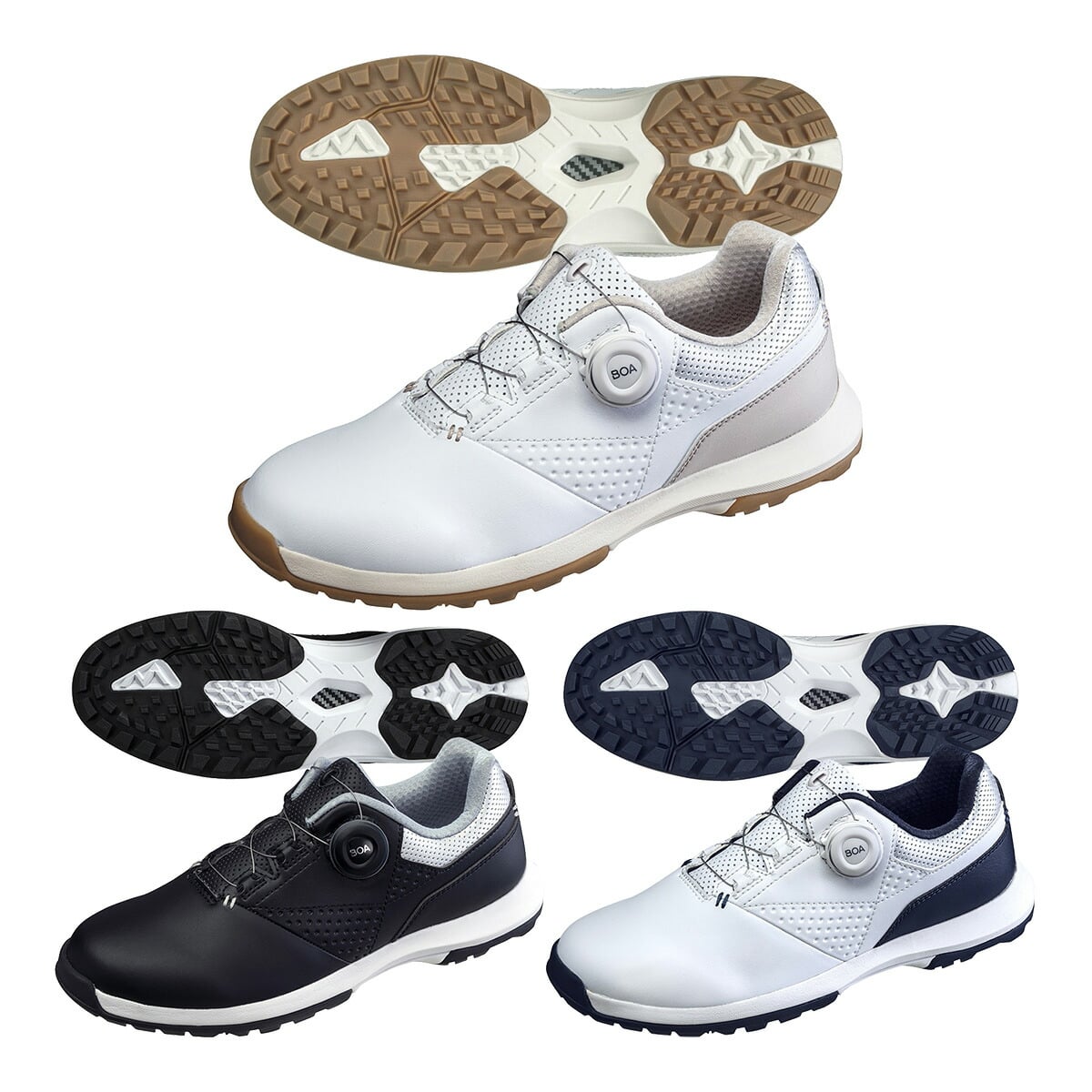 【レディース】ブリヂストン ゴルフ ゴルフシューズ ゼロ・スパイク バイター ライト SH2408 3E相当 スパイクレスシューズ ダイヤル式 ボア BOA 古江彩佳着用予定モデル 2024年秋冬モデル BRIDGESTONE ZSP-BITER LIGHT 軽量 女性用 22.5cm ベージュ(BE)