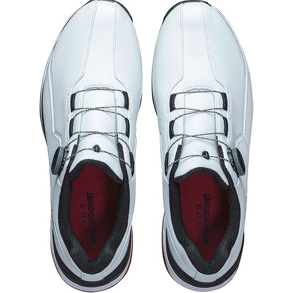 ブリヂストン ゴルフ ゴルフシューズ ゼロ・スパイク バイター ワイド SH2507 4E相当 防水仕様 ボア BOA スパイクレスシューズ 幅広 2025年秋冬モデル BRIDGESTONE GOLF ZSP-BITER WIDE ダイヤル式 27.0cm 白/オリーブ(WL)