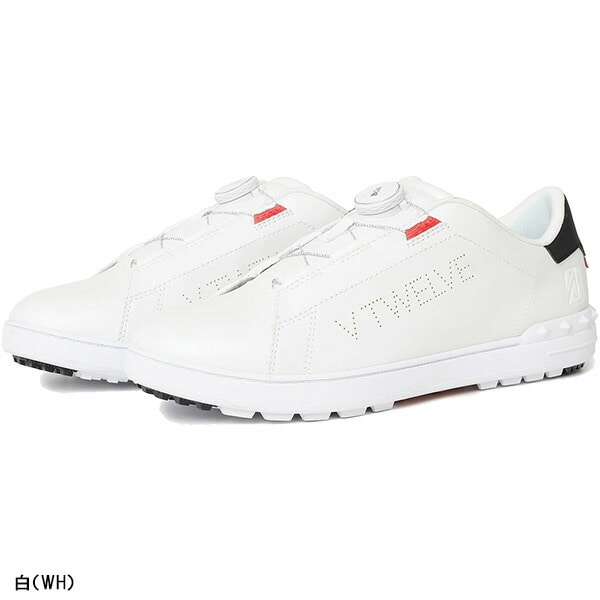 ブリヂストン ゴルフ V12 コラボレーション ゴルフシューズ ゼロ・スパイク バイター V12-25 BOA メンズ ZSP-BITER SHG5VT/V122521-SN01 3E相当 防水仕様 ボア BOA スパイクレスシューズ 2025年秋冬モデル BRIDGESTONE GOLF ヴィ トゥエルヴ コラボ ダイヤル式