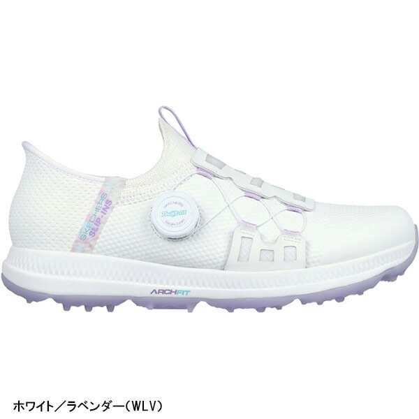 【レディース】スケッチャーズ ゴルフシューズ スリップインズ ゴーゴルフ エリート5 スリップイン 123062 GO GOLF ELITE 5 Slip-ins 靴 シューズ ハンズフリーで靴の脱ぎ履きが可能 ノーマル 2E相当 Skechers 防水 スパイクレス 24.5cm ホワイト/マルチ(WMLT)
