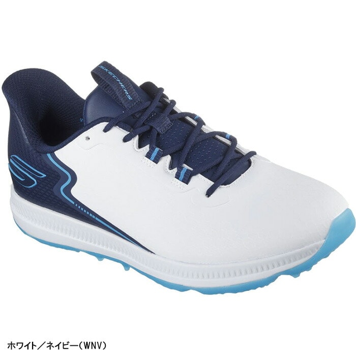 スケッチャーズ Skechers スニーカー スリップインズ ゴーゴルフ エリート 6 メンズ 214130 Slip-ins GO GOLF ELITE 6 靴 シューズ ハンズフリーで靴の脱ぎ履きが可能 ノーマル 2E相当 紐タイプ レースアップ 27.5cm ホワイト(WHT)