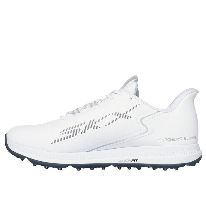 スケッチャーズ Skechers スニーカー スリップインズ ゴーゴルフ エリート 6 メンズ 214130 Slip-ins GO GOLF ELITE 6 靴 シューズ ハンズフリーで靴の脱ぎ履きが可能 ノーマル 2E相当 紐タイプ レースアップ 27.5cm ホワイト(WHT)