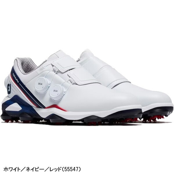 フットジョイ ゴルフシューズ ツアーアルファ トリプル ボア メンズ 55547/55548 ダイヤル式 2024年春夏モデル FOOTJOY Tour Alpha Triple BOA BOAシステム搭載 3E相当