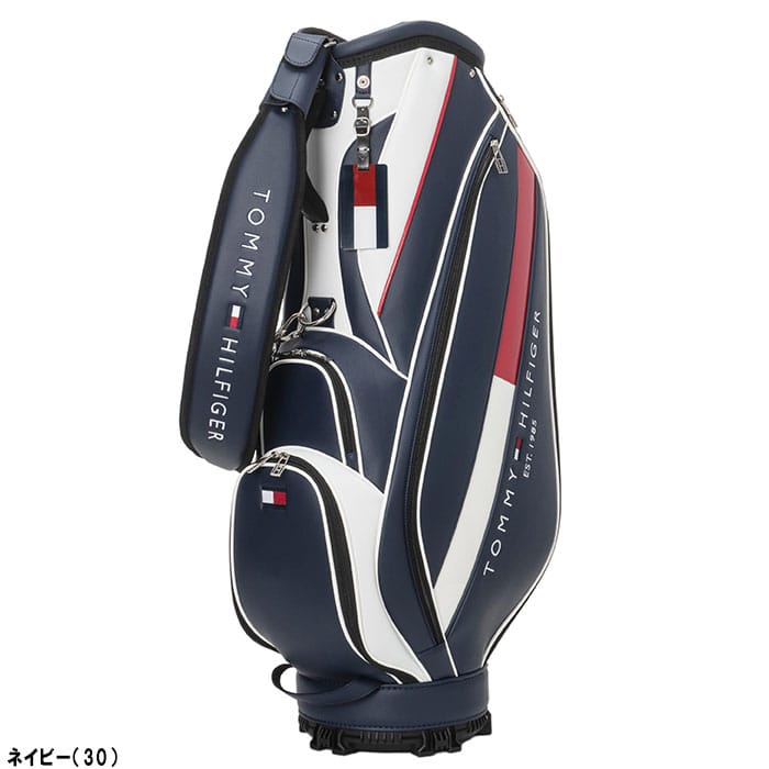 トミー ヒルフィガー 9.0型 ベーシック キャディバッグ THMG4SC5 カートタイプ 　2024年春夏モデル TOMMY HILFIGER