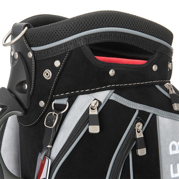 トミーヒルフィガー ゴルフ キャディバッグ 9型 プレミアムフェイス PREMIUM FACE THMG5FCA カートキャディバッグ カートタイプ カート式 2025年秋冬モデル TOMMY HILFIGER トミー ヒルフィガー メンズ レディース ユニセックス - ブラック(10)