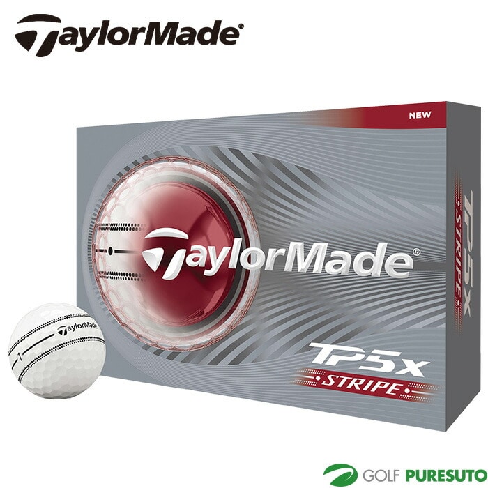 テーラーメイド ゴルフボール TP5 Stripe／TP5x Stripe 1ダース（12球入）2026年モデル TaylorMade GOLF[ティーピーファイブ エックス ストライプ]