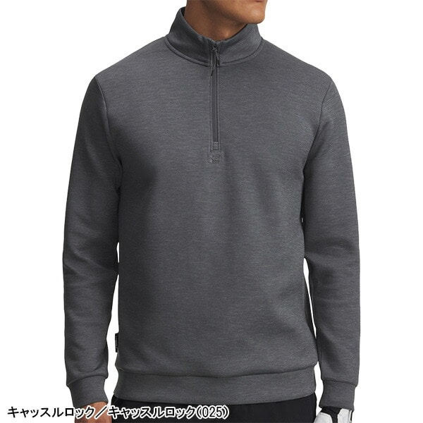 アンダーアーマー 長袖 ハーフジップ UAドライブ ミッドレイヤー プルオーバー メンズ 1387124 ゴルフウェア トップス UNDER ARMOUR 2025年秋冬モデル 秋冬ウェア トレーナー スウェット