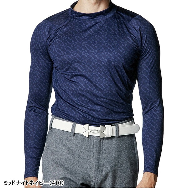 アンダーアーマー 長袖 ベースレイヤー UAヒートギア フィッティド ノベルティ ロングスリーブ モックネック シャツ メンズ 6007920 ゴルフウェア アンダーウェア インナーウェア アンダーシャツ インナーシャツ UNDER ARMOUR 2025年秋冬モデル 秋冬ウェア 春夏ウェア