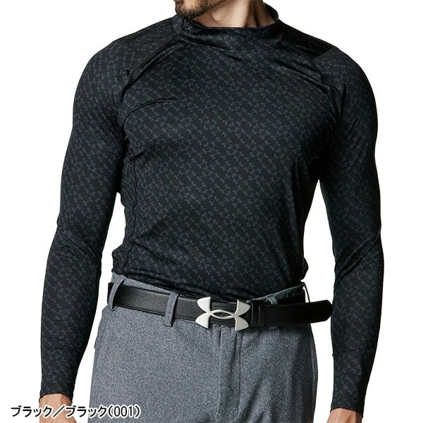 アンダーアーマー 長袖 ベースレイヤー UAヒートギア フィッティド ノベルティ ロングスリーブ モックネック シャツ メンズ 6007920 ゴルフウェア アンダーウェア インナーウェア アンダーシャツ インナーシャツ UNDER ARMOUR 2025年秋冬モデル 秋冬ウェア 春夏ウェア