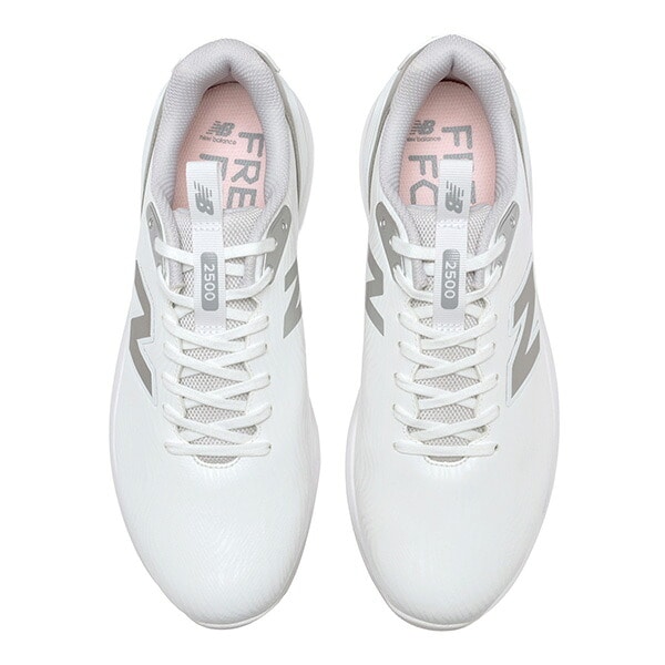 ニューバランス ゴルフシューズ Fresh Foam 2500 X v5 SL Lace ユニセックス UG2500LA 2E相当 フレッシュフォーム レース 2026年モデル New Balance Golf 靴 UG2500L 紐タイプ シューレース スパイクレスシューズ メンズ レディース 小さいサイズ 大きいサイズ 27.5cm ホワイト/シルバー(UG2500LA)