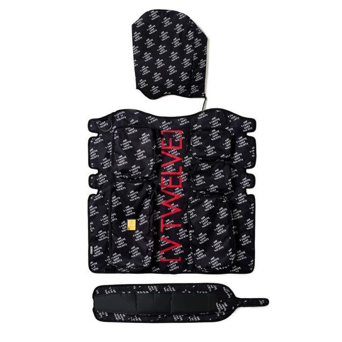 V12 ゴルフ 9.5型 キャディバッグ TVGS 9.5 柄 着せ替え可能 ラップテック Wraptec ロゴデザイン V122220CV01M おしゃれ メンズ レディース ユニセックス【CHM】 - ブラック