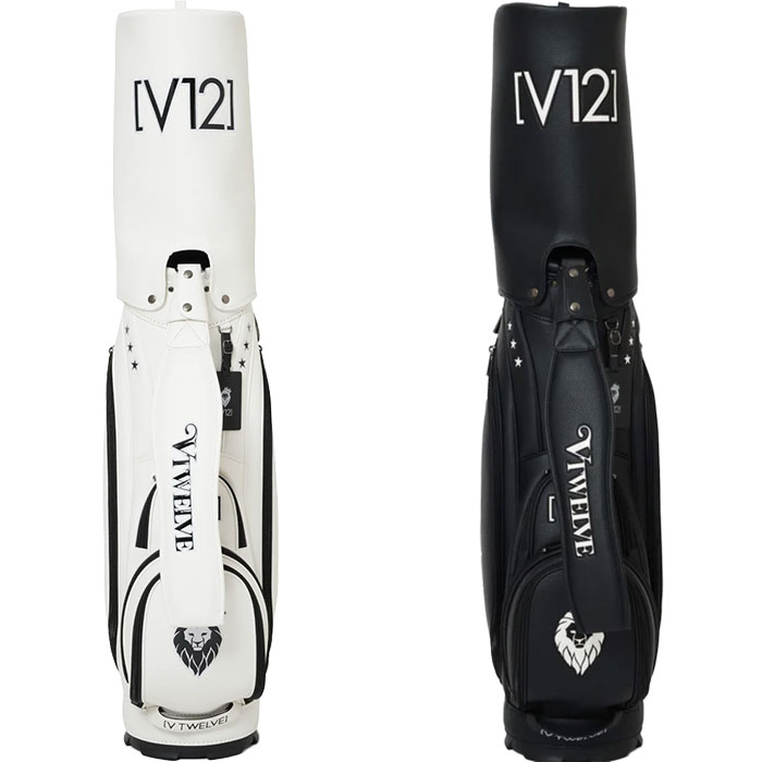 V12 ゴルフ 9.5型 V12 PRO CADDY カートキャディバッグ V122511-CB04 カートタイプ ネームプレート刻印無料! 2025年春夏モデル - BLACK