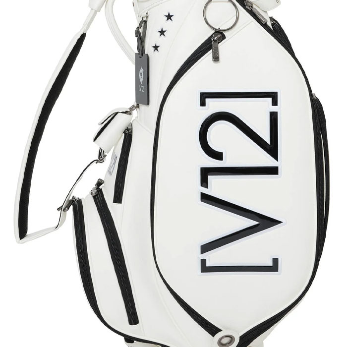 V12 ゴルフ 9.5型 V12 PRO CADDY カートキャディバッグ V122511-CB04 カートタイプ ネームプレート刻印無料! 2025年春夏モデル - BLACK