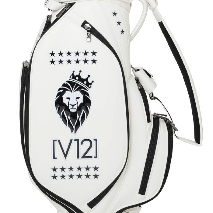 V12 ゴルフ 9.5型 V12 PRO CADDY カートキャディバッグ V122511-CB04 カートタイプ ネームプレート刻印無料! 2025年春夏モデル - BLACK