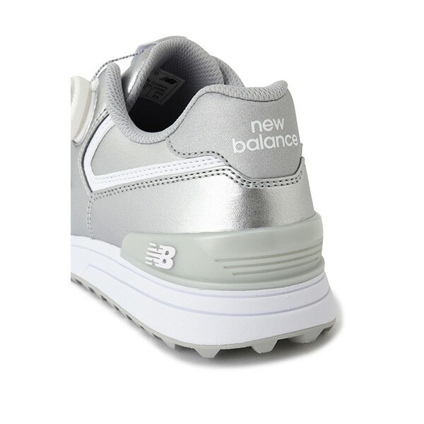 【レディース】ニューバランス ゴルフシューズ 574 v3 SL BOA スパイクレスシューズ WGBS574 WGBS574D 2E相当 2024年秋冬新色 New Balance Golf ボア 靴 ダイヤル式 女性用 23.0cm シルバー(D)