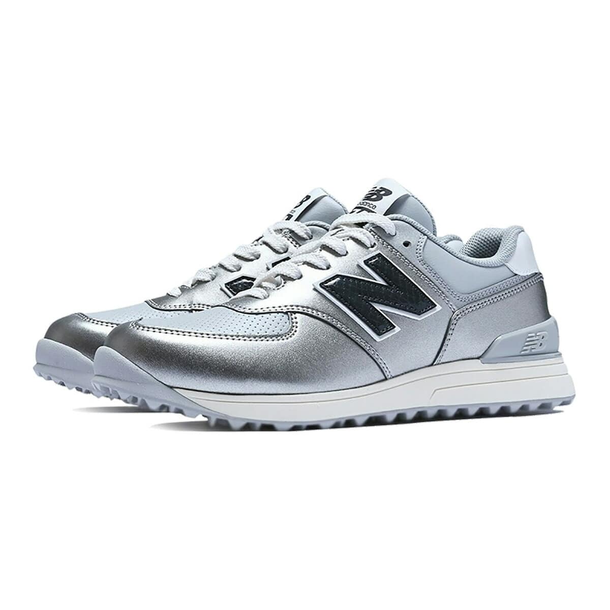 【レディース】ニューバランス ゴルフシューズ 574 v3 SL スパイクレス WGS574 WGS574R3 R3 2E相当 女性用 スパイクレスシューズ 2025年春夏モデル New Balance Golf 靴 紐タイプ シューレース 新色 ニューカラー 22.5cm シルバー(R3)