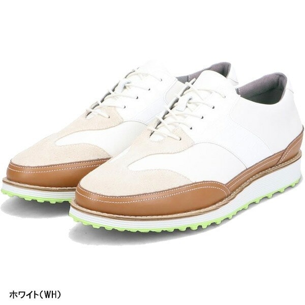 【プレゼントキャンペーン】フープレイ ゴルフシューズ ロバートソン Robertson メンズ 24434655 whooplay スパイクレスシューズ 撥水 紐タイプ シューレース 2025年モデル