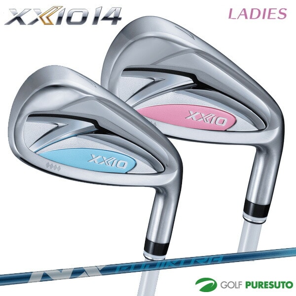 【レディース】ダンロップ ゼクシオ 14 アイアン 5本セット（ブルー／ホワイト）SPEEDER NX DST for XXIO カーボンシャフト 2025年モデル[DUNLOP XXIO14][女性用 アイアンセット #7～9、PW、SW]