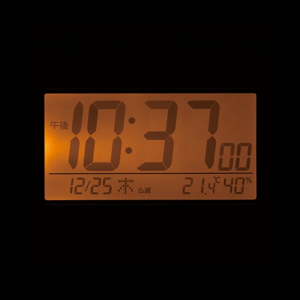 在庫あり リズム時計 Rhythm 目覚まし時計 電波時計 温度計・湿度計付き フィットウェーブスマート 白 8RZ166SR03 デジタル おしゃれ