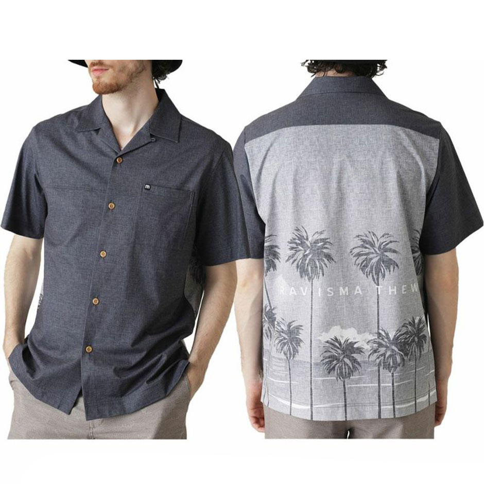 トラヴィスマシュー バックプリント 半袖開襟シャツ 7AL030 メンズ