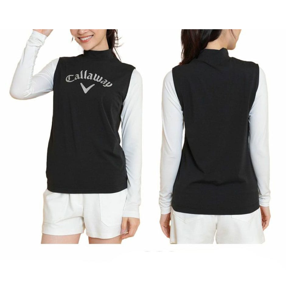 キャロウェイ ノースリーブセットモックネックシャツ C25134217 レディース ゴルフウェア トップス Callaway 2025春夏モデル 日本正規品 キャロウェイ ノースリーブセットモックネックシャツ C25134217