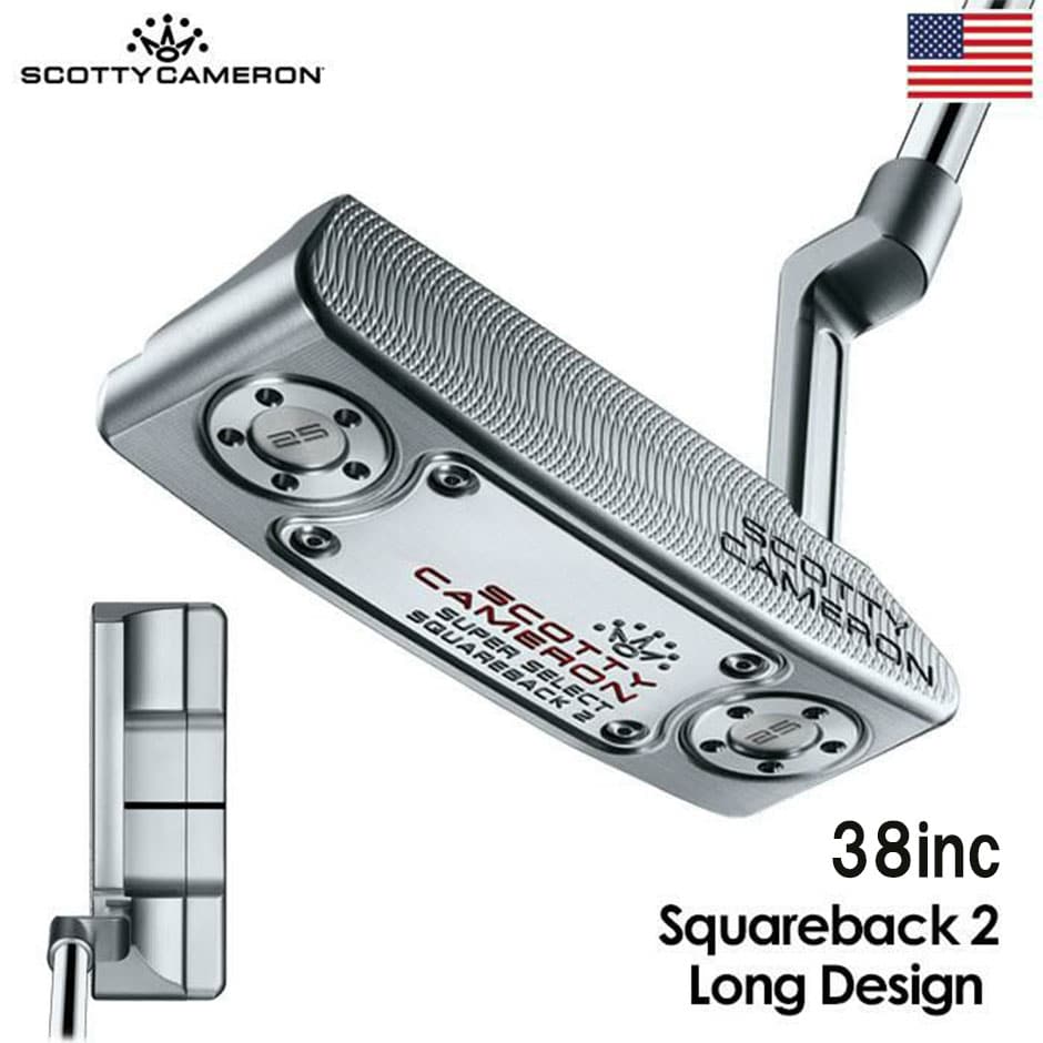 スコッティキャメロン ゴルフ Super Select Squareback 2 Long Design パター メンズ 右用 38インチ SCOTTY CAMERON 2024年モデル USA直輸入品 ゴルフクラブ 38inc 38インチ golf