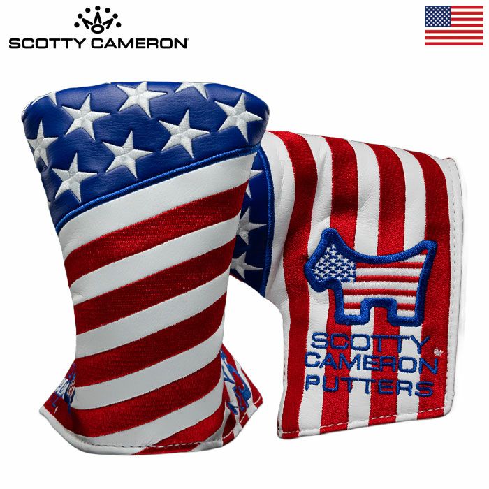【稀少品】スコッティキャメロン パターカバー USA Our Flag Scotty Dog Mid Blade ブレードタイプ Scotty Cameron USA直輸入品 並行輸入【激レア】