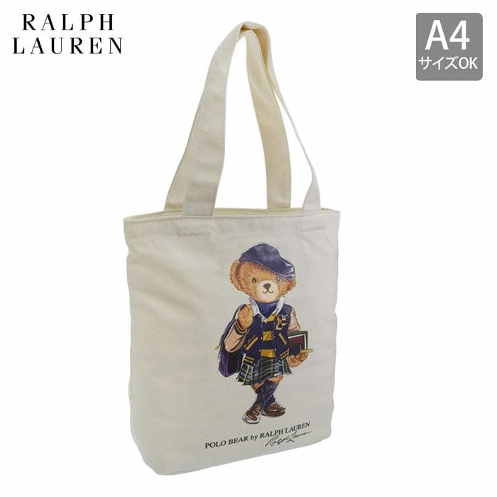 ラルフローレン ポロベア バッグ メンズ レディース トートバッグ コットン ベージュ 9AR021J9G RALPH LAUREN A4対応