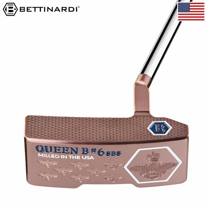 ベティナルディ ゴルフ Queen B 6 Slotback Slant Putter パター メンズ 右用 33インチ 34インチ Standard グリップ USA直輸入品 BETTINARDI GOLF 2025年モデル ゴルフクラブ golf