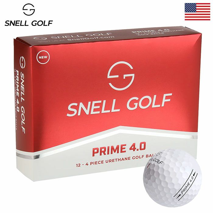 スネルゴルフ PRIME 4.0 ゴルフボール 4ピース ウレタンカバー 1ダース(12球入) Snell Golf 2024年モデル USA直輸入品