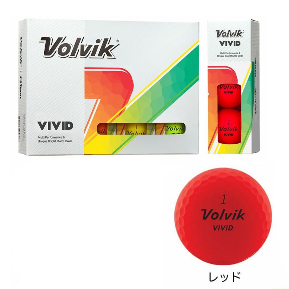 ボルビック Volvik 2024 New VIVID マットカラー ゴルフボール 1ダース(12球入) ビビット ヴィヴィット 2024年モデル USA直輸入品 ゴルフ golf