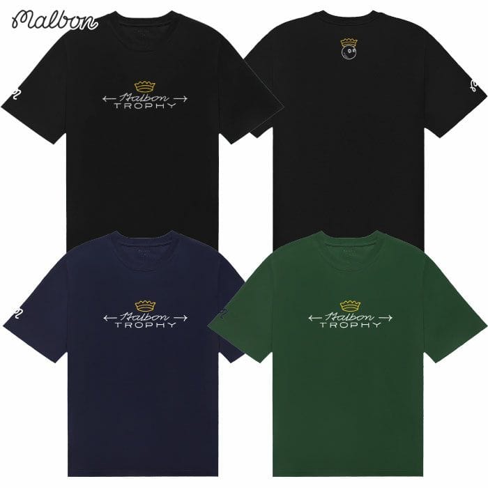 マルボンゴルフ ウェア Tシャツ M-9240 TROPHY T-SHIRT メンズ ゴルフウェア malbon golf 2025秋冬モデル USモデル 並行輸入品